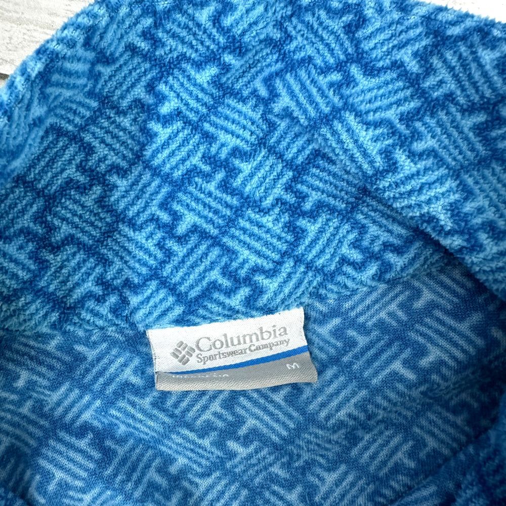 Columbia Womens Medium 1/4 Zip‎ blue lightweight geometric - Picture 5 of 8